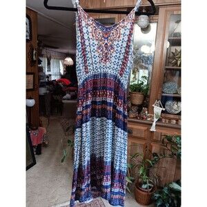 Vintage Angie mini summer dress size S rayon made in India hippie boho